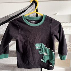 carter’s boy fleece sweater top long sleeve black top shirt size 24 months /2T  Comes from pet free smoke free home  Washed w detergent & sanitizer  M