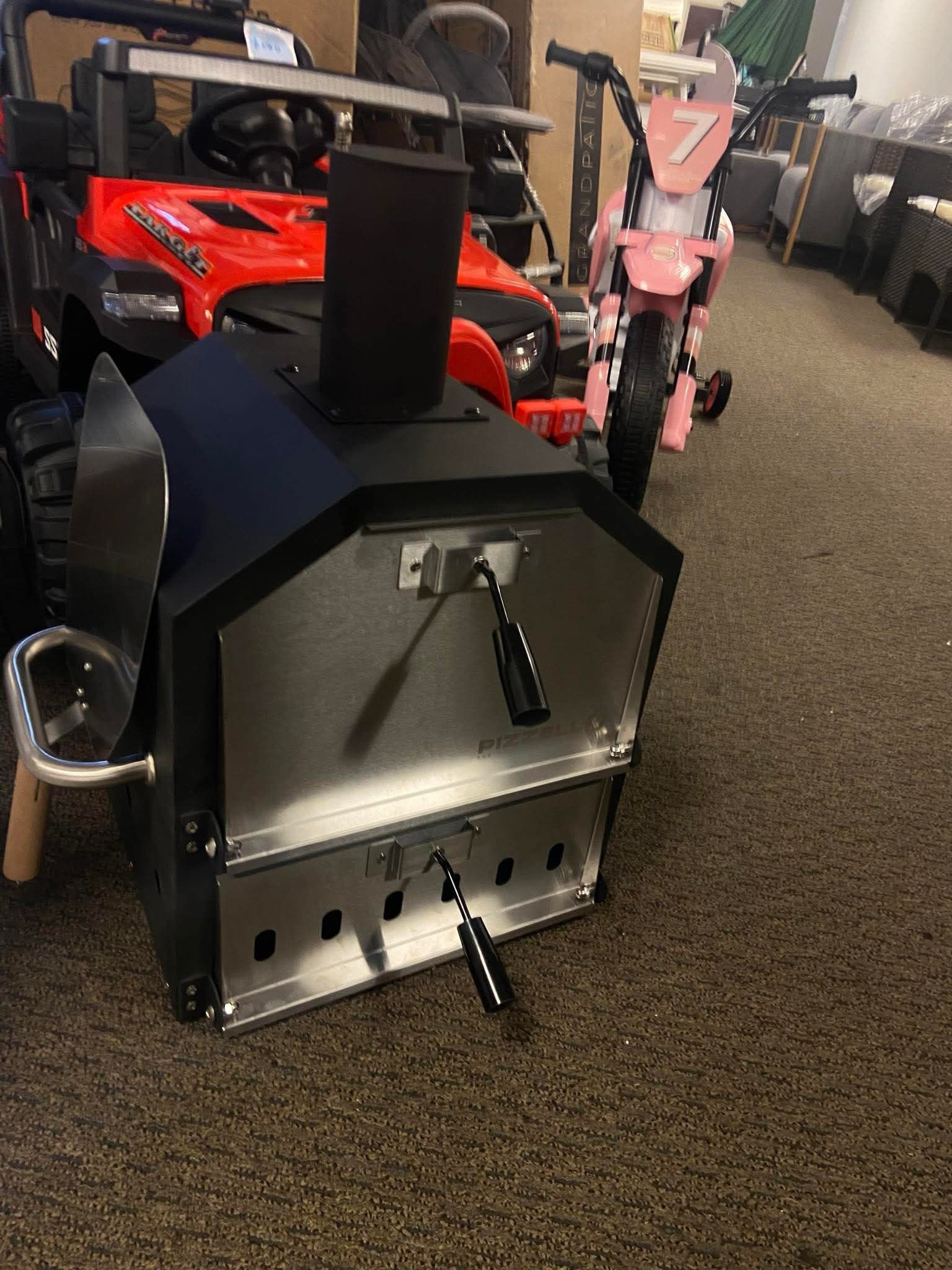 [Missing Legs] Outdoor Pizza Oven 16'' Large Wood Fired 2-Layer Pizza Ovens with Pizza Stone, Pizza Peel, Grill Grate, Oven Cover, Outside Pizza Maker