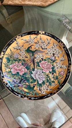 Handpainted in multi colors and gold
