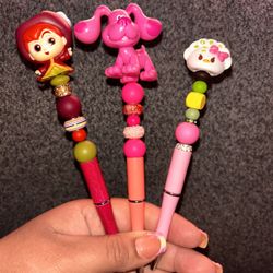 Pink Magenta From Blues Clues Peter Pan Munchlings Daisy Duck Beaded Pens