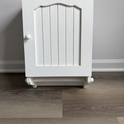 Small Wooden White Wall Cabinet For Bathroom