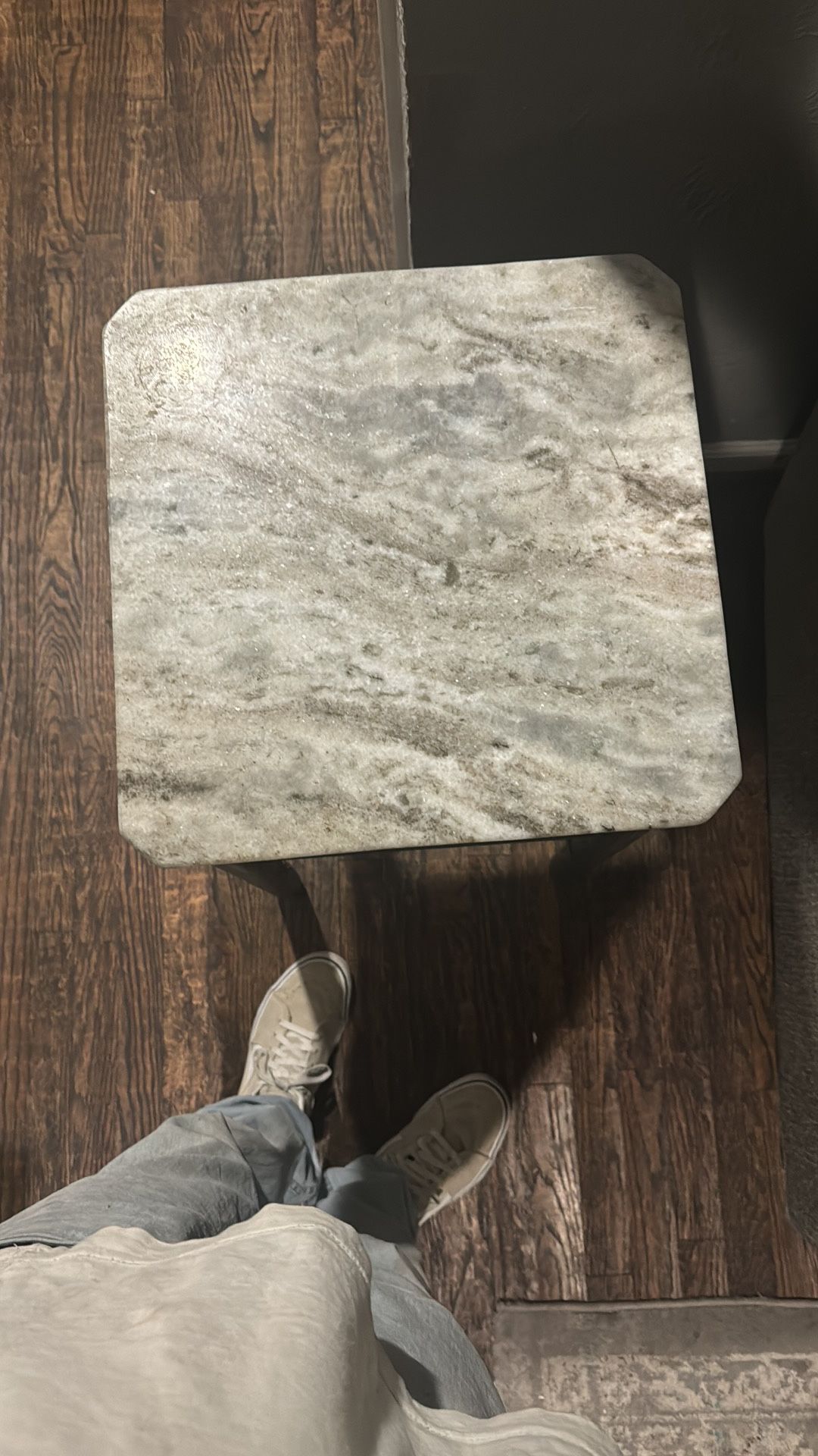 Marble Top Stool Side Table