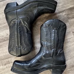Black Western Boots (Men's Size 9)