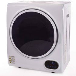 110V 1.85 cu. ft. Electric Portable Stainless Steel Automatic Laundry Tumble Dryer Machine 3 Drying Modes Timer RV Trailer 