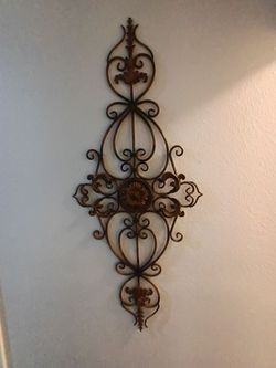 Ornate Metal Scroll Wall Decor