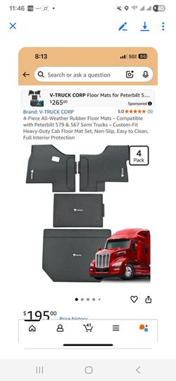 Peterbuilt 579 floor mats