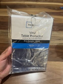 Mainstays Vinyl Table Protector, Clear, 70inch, Round