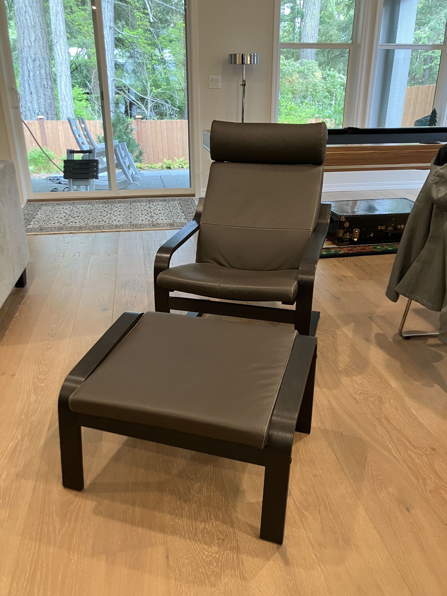 IKEA Poang Chair & Ottoman