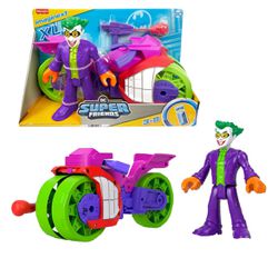 Imaginext DC Super Friends The Joker XL Figure and Laff Cycle Vehicle Set for Kids, 10-inches