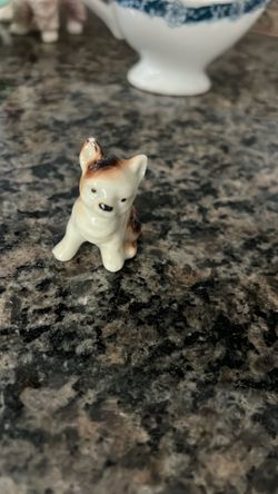 Vintage Miniature Japan Porcelain Dog Figurine