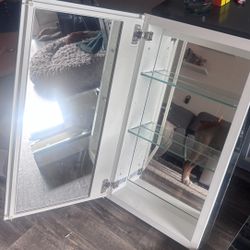 Bathroom Vanity Light and Mirror Cabinet Set 