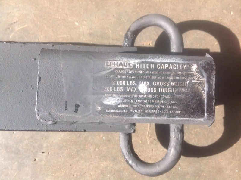 U-Haul Hitch Capacity
