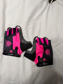 Fingerless Workout Gloves Pink Black