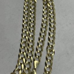 14k Yellow Gold Cuban Link Chain 35 Grams 22” 8.5mm