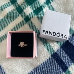Pandora 14k rose gold plated rings