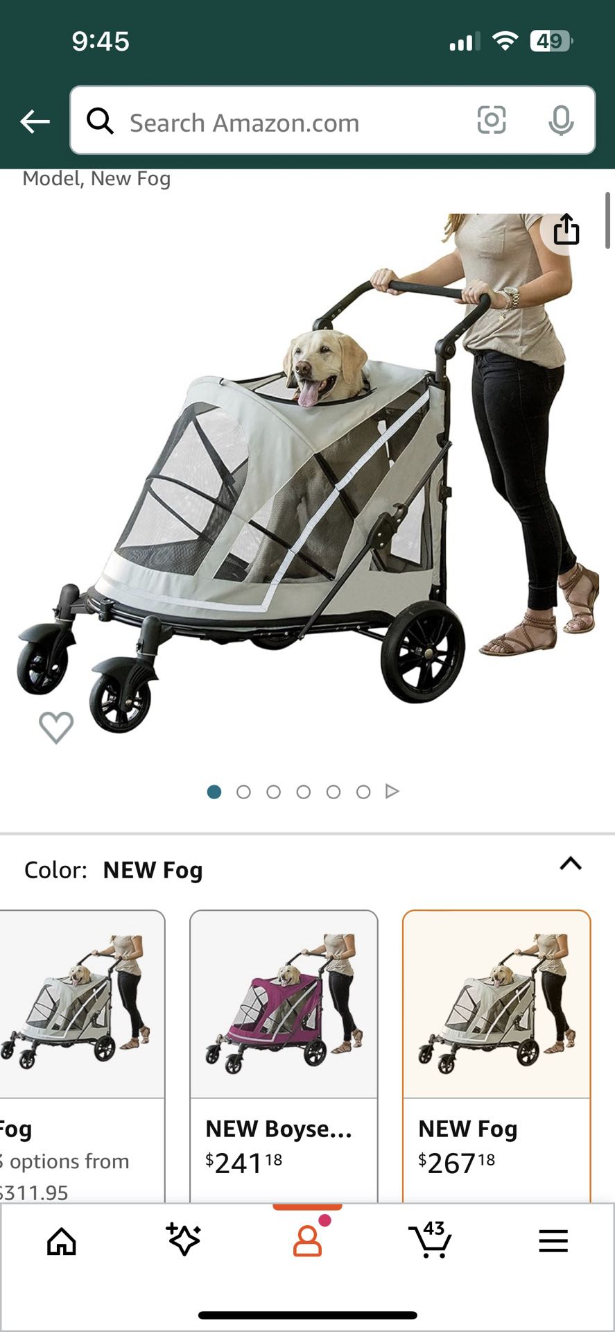 XL dog Stroller - Up To 150 Lbs