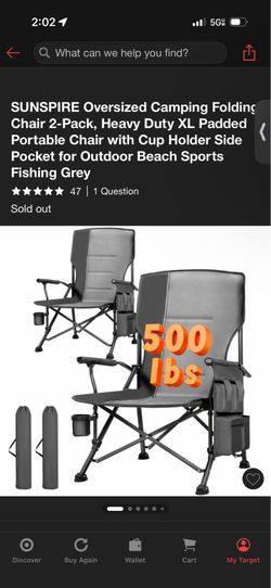 SUNSPIRE heavy duty camping chairs