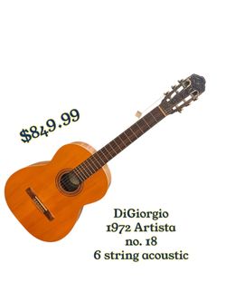 DiGiorgio 1972 no 18 model acoustic 6 string
