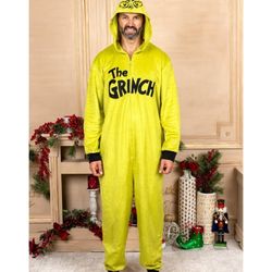 Dr. Seuss Grinch Fleece Onesie Pajamas