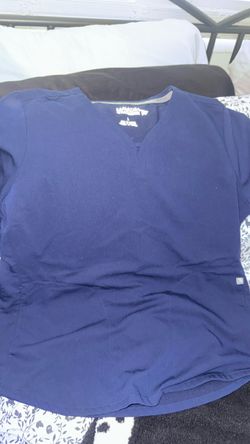 Fabletics Navy Blue V-Neck Scrub Top