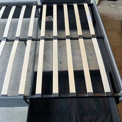 Queen bed frame with storage