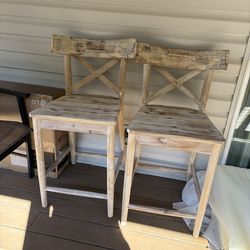Beach-Colored Acacia Metal Counter Height Stool with Back, Ideal for Kitchen and Bar