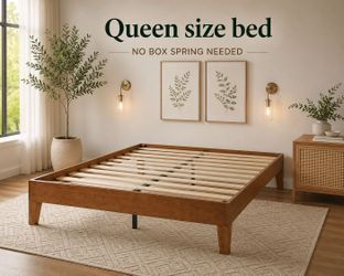 queen size bed   no box spring needed