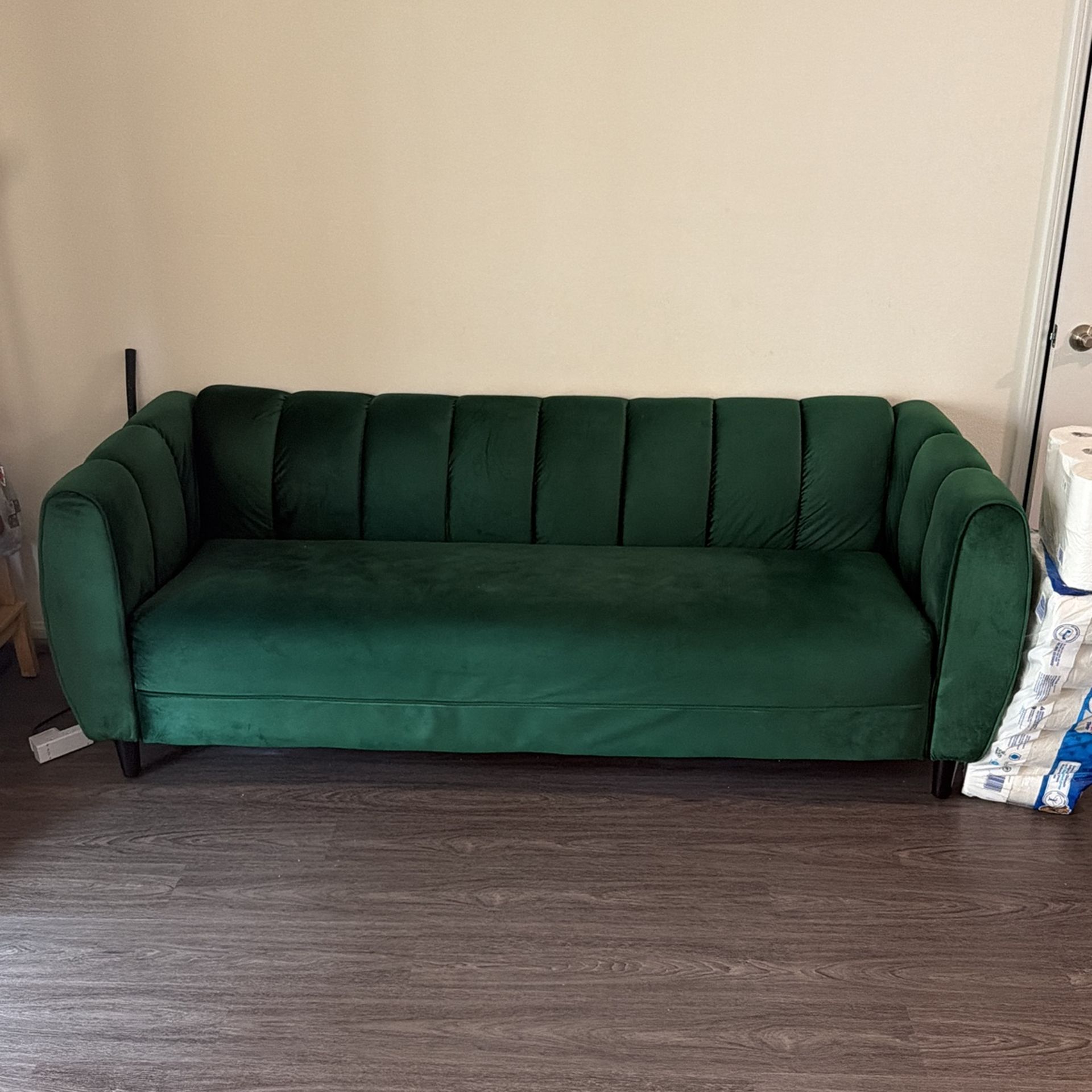 Green Velvet Sofa