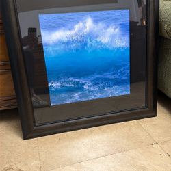 Ocean Print Black Frame
