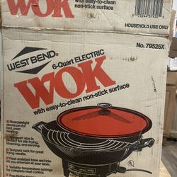 West Bend 6-Quart Electric Wok (Model 79525X). 