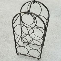 7 Wine Bottle Metal Table Top Rack $20 Pick Up Only Cash Only