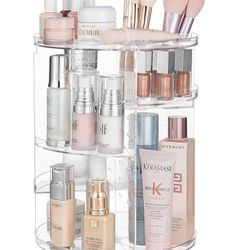 Makeup Holder Vanity Organizer Rotating Carousel 