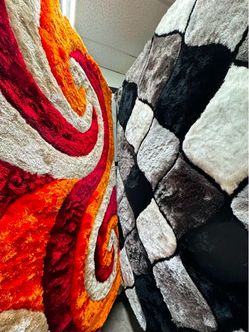 Shaggy Area Rugs with Bold Patterns