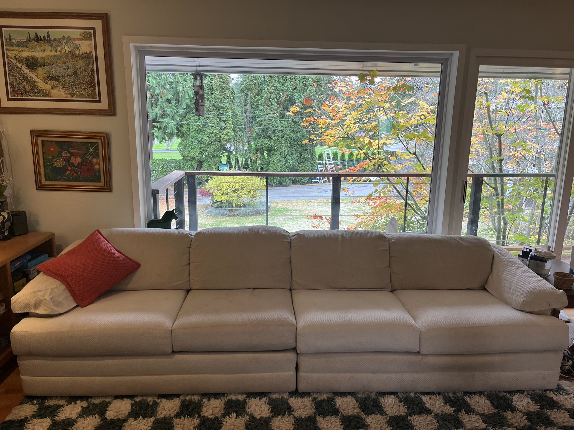 Free Extra Long White Couch