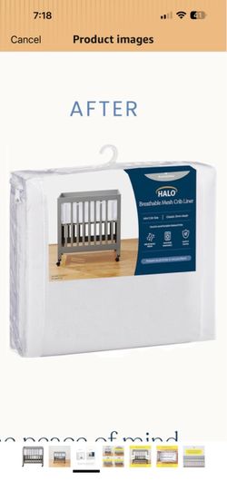 HALO Breathable Mesh Crib Liner – Mini Crib Size