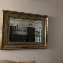 Vintage Gold Framed Mirror – 39” x 48”
