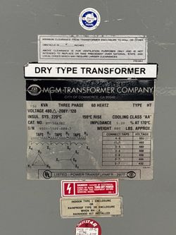 MGM Transformer Company Model HT150A3B2