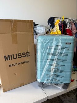 MIUSSE Luggage Sets 3 Piece 20 Inch Carry On Luggage with Wheels