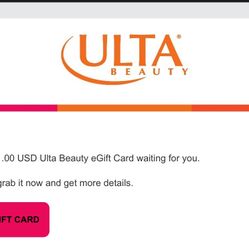 Ulta Beauty gift card $191