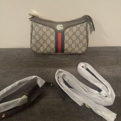 Gucci Ophidia Gg Small Canvas & Leather Shoulder Bag Women's Beige
