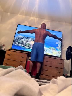 86 inch LG TV with remote