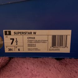 Adidas Superstar Women’s Running Shoes, White with Black Stripes