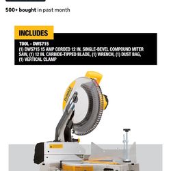 DeWalt 12-inch Mitre Saw (Brand New)