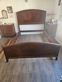 Queen bed frame.