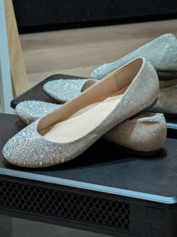 Women's size 7.5 bling ballet flats