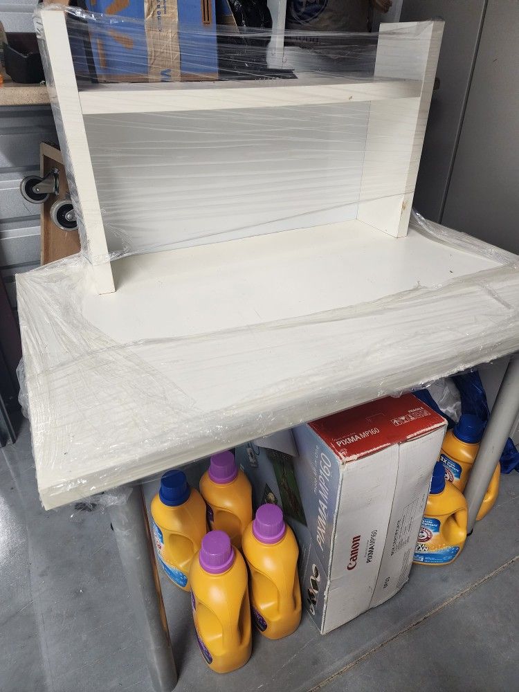 Small- Mid-sized White Office Desk