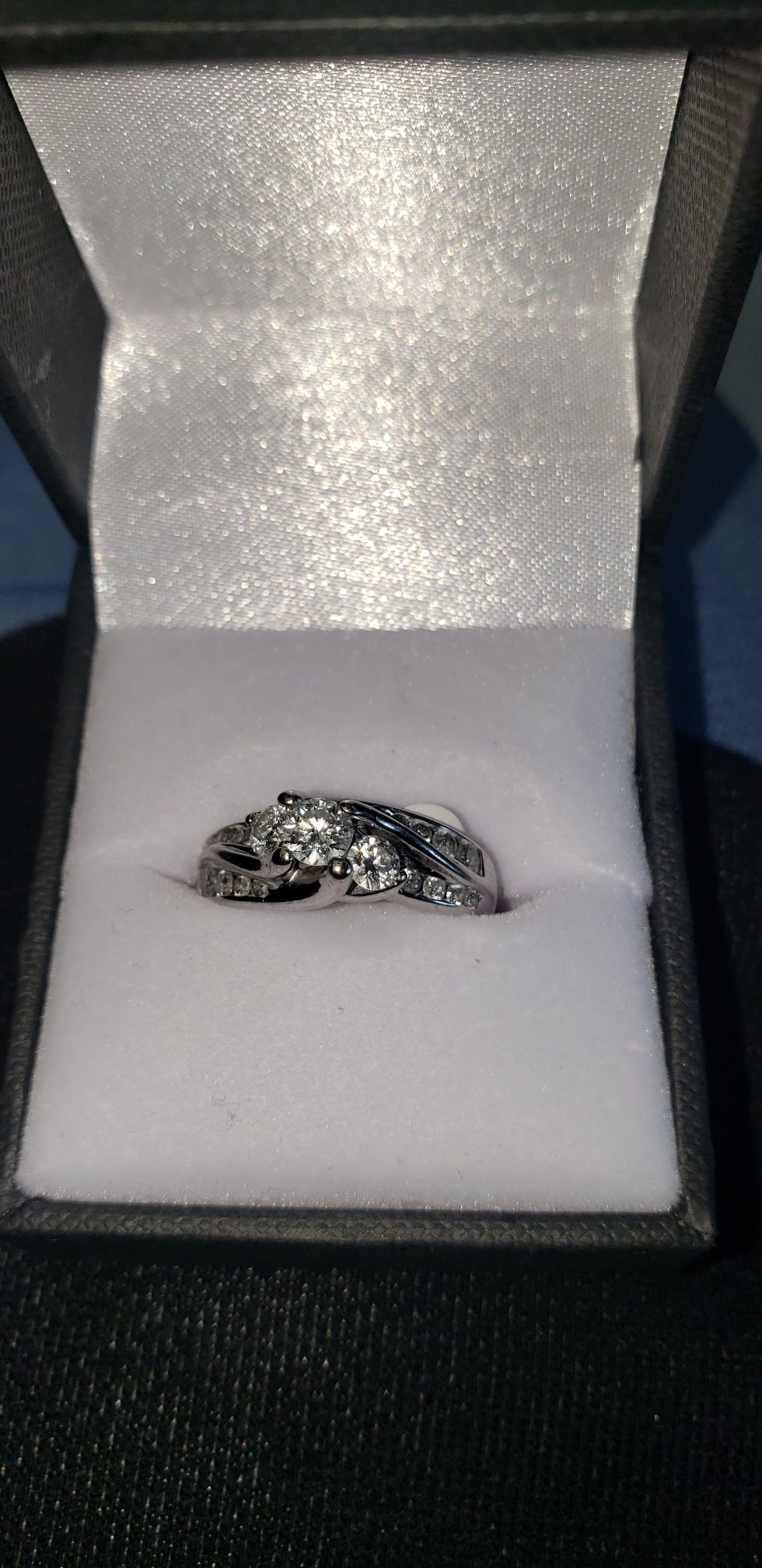 14k white gold diamond ring size 5