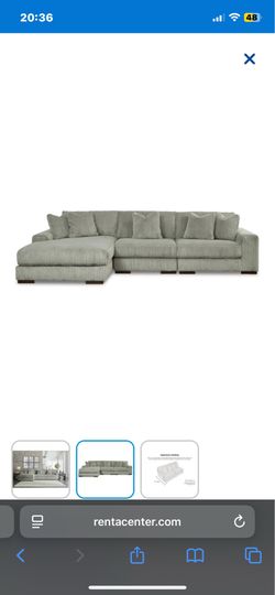 Ashley Furniture Signature Design by Ashley Lindyn 3-Piece Sectional with Chaise-Fog