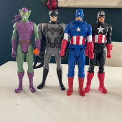 Batman, Captain America & Green Goblin 12” Action Figures