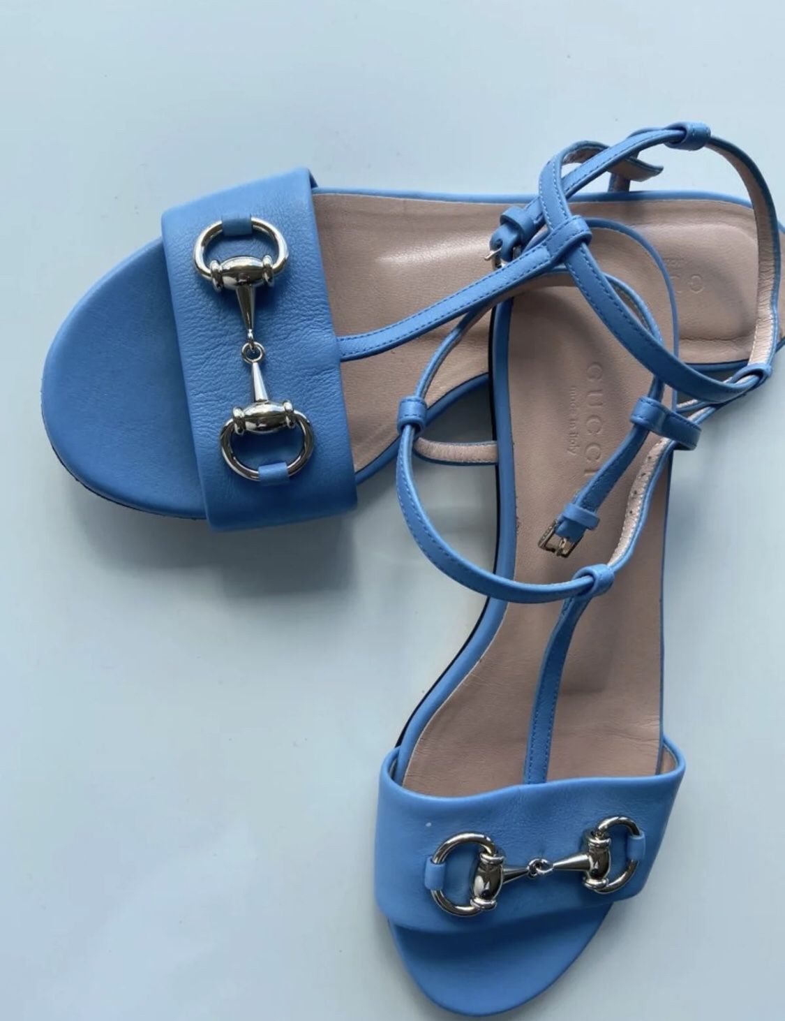 Gucci mineral blue sandals (Size 5(35.5)